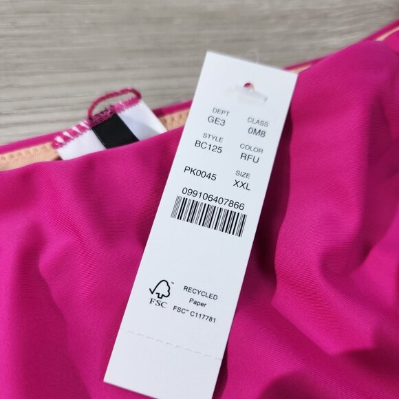 J. Crew Pink Curved Waist Cheeky Bikini Bottom New With Tags Womens Size XXL - Picture 6 of 16